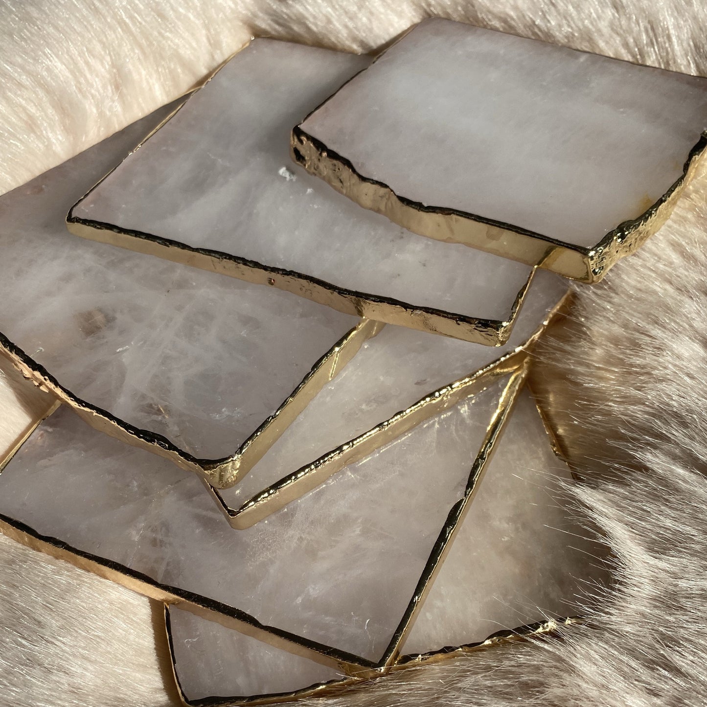 Clear Quartz Crystal Coaster